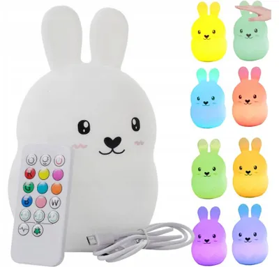 Verk Group LED-Nachtlicht Hase, RGB, Touch-Steuerung, Fernbedienung