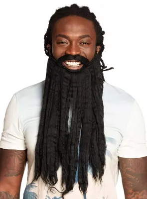 Image de Barbe Rastalocken Accessoire de costume pour adultes noir - taille unique