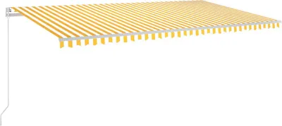 Image de vidaXL Store manuel rétractable avec LED 600x350 cm jaune & blanc