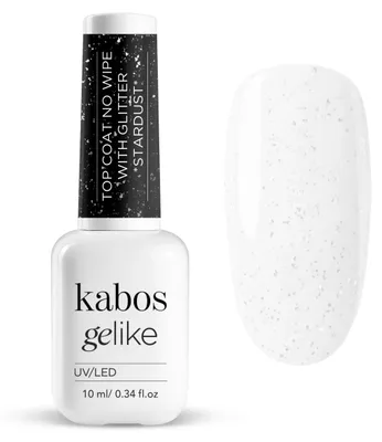 Produktbild von Kabos Gelike Glitzer Top Coat No Wipe Stardust 10ml | Transparenter