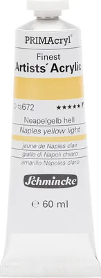 Produktbild von Schmincke 60ml PRIMAcryl Neapelgelb hell Acryl 13 672 011