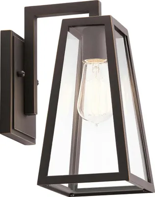 Zdjęcie produktu dla Kinkiet zewnętrzny Delison ciemny brąz 1xE27x60W aluminium wym:29x16,5x20,2cm IP44 Kichler