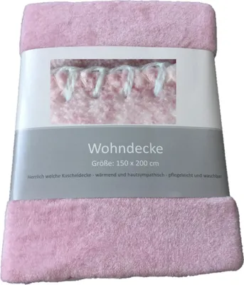 Produktbild von Kuscheldecke Wohndecke 150 x 200 cm Rosa