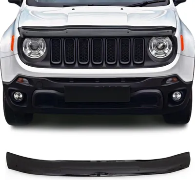 Image de Deflecteurs d'air capot de voiture pour Jeep Renegade 2015-2025 Acrylique Noir