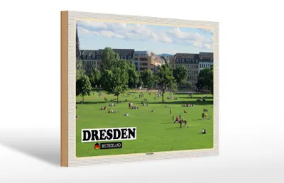 Produktbild von Holzschild Städte Dresden Deutschland Alaunplatz 30x20cm
