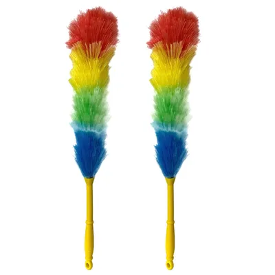 Produktbild von 2 Stück Staubwedel 58 cm Staubwischer Handstaubwischer Staubfänger Staubbesen Spinnwebenbesen