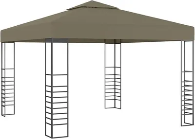 Produktbild von Gartenzelt, Pavillon, Partyzelt, Gartenpavillon, Faltpavillon, Rennzelt, Anstellpavillon, Zelt Garten, 3x3 m Taupe 180 g/m?