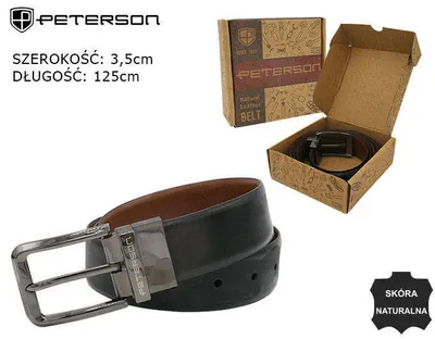 Obrázek produktu pro Peterson Pánský opasek s klasickou sponou Adileova černá 115 cm