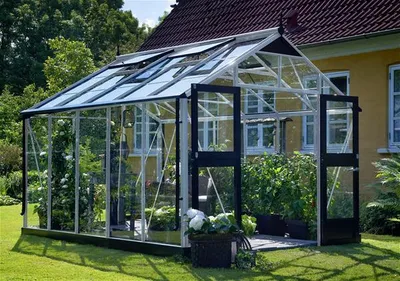 Produktbild von Gewächshaus Juliana Premium 10,9m² Alu silber 3mm Sicherheitsglas