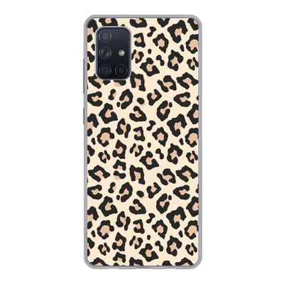 Produktbild von MuchoWow® Handyhülle Schutzhülle Hülle für Samsung Galaxy A51 5G Weiß - Rosa - Leopardenmuster Silikon Softcase Handy Hülle - Abbildung