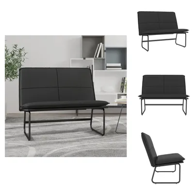 Image de vidaXL Banc Noir 100x75x76 cm Similicuir - Bancs