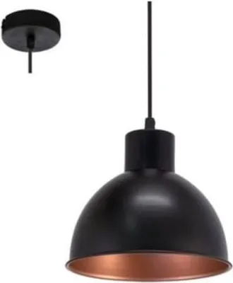 Immagine prodotto di EGLO lampada a sospensione TRURO 1 nero e rame 49238