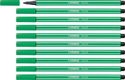 Produktbild von Premium-Filzstift - STABILO Pen 68 - 10er Pack - smaragdgrün