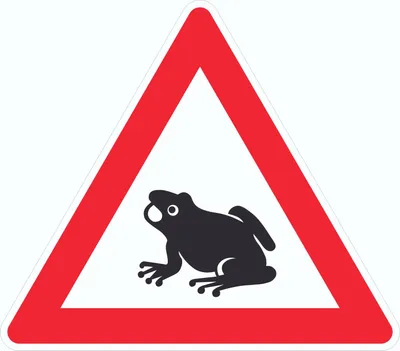 Produktbild von Vorsicht Krötenwanderung Symbol Aufkleber Dreieck D75mm