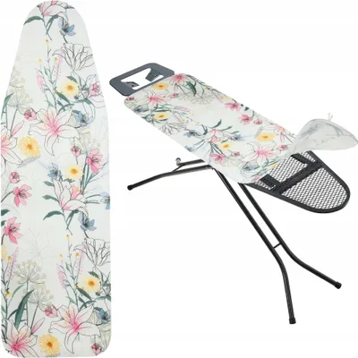 Obrázok produktu pre Obal na žehliaci stôl - Obal na žehliacu dosku - 127×46 cm - Kvetinový vzor - Modrá
