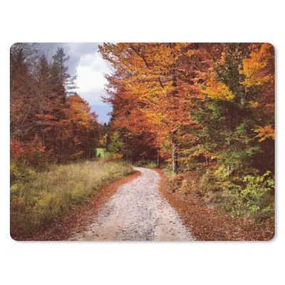 Produktbild von MuchoWow® Mauspad Mousepad Herbst - Herbstblätter - Weg - Wald 23x19 cm - Mousepads - Maus Mat - Pad - Mausunterlage - Schreibtischunterlage - Mauspad