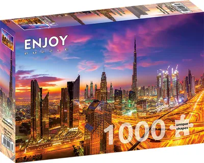 Zdjęcie produktu dla Puzzle 1000 elementów Enjoy – Poranek nad centrum Dubaju