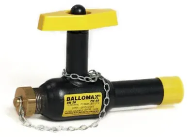 Immagine prodotto di BROEN Ballomax, interamente saldata. Valvola a sfera in acciaio, DN15, PN40, attacco filettato ridotto, SExAG, cappuccio e catena, maniglia a T, 1 pz.