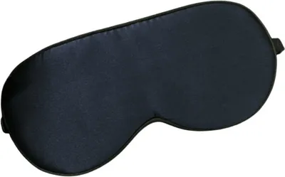 Image de INF Masque de sommeil en soie, masque pour les yeux 100 % soie de mûrier Le noir