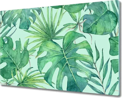 Produktbild von Coloray Schneidebrett Herdabdeckplatte 80x52 cm Kochplattenabdeckung Küchenbrett Hackbrett - Blätter