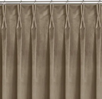 Zdjęcie produktu dla Zasłona VILA velvetowa na flexach 265x270 beżowa wzór 2 Homede