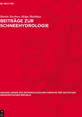 Produktbild von Beiträge zur Schneehydrologie