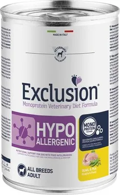 Produktbild von Exclusion Hypoallergenic Wachtel & Erbse
