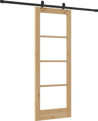 Produktbild von vidaXL Schiebetür ORKDAL 73,5 x 198,5 cm Massivholz Kiefer und Glas