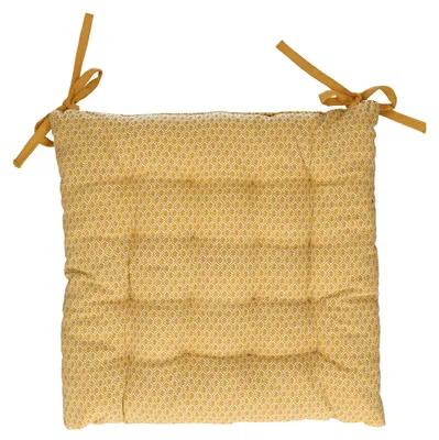 Produktbild von Atmosphera Stuhlkissen - ockergelb - Baumwolle - 36 x 36 x 4 cm - Sitzkissen aus Weide