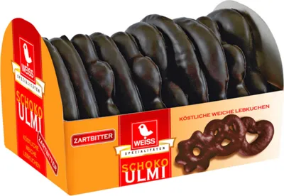 Produktbild von Weiss Schoko Ulmi weiche Lebkuchen mit Zartbitterschokolade 150g