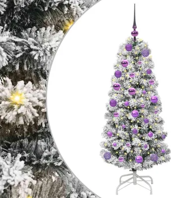 Obrázek produktu pro vidaXL Umělý skládací vánoční stromek zelený a bílý 120 cm