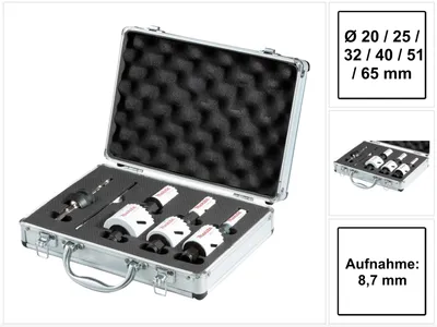 Produktbild von EZYCHANGE-BIM-Lochsägen-Set Elektriker E-12326, Ø 20 - 65mm