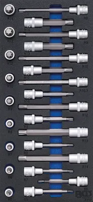Obrázok produktu pre BGS technic Tool Tray 1/3: Bit Socket Set, 3116 mm, 3,12 kg