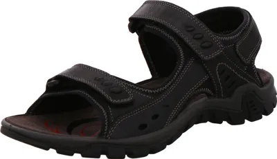 Produktbild von Rohde Herren Sandale Trekking Leder Klettverschluss Barolo 5930, Größe:45 EU, Farbe:Schwarz