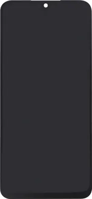 A black smartphone screen with a small notch at the top.