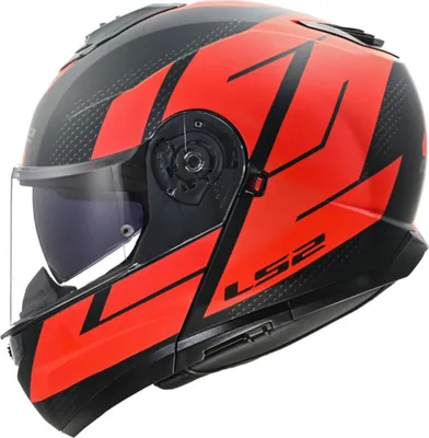 Produktbild von LS2 FF908 Strobe II Code Klapphelm, schwarz matt/rot, XS (53/54)