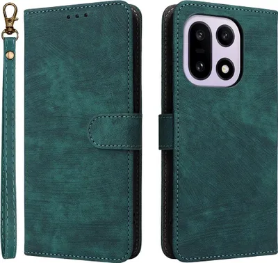 Produktbild von OnePlus 15 Hülle - Coverup Klapphülle mit Schlüsselband - Grün