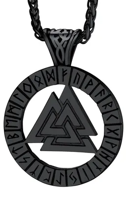 Productafbeelding van Viking Runes Hanger Ketting met Valknut Design