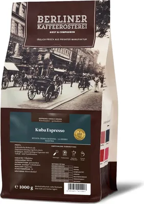 Produktbild von Berliner Kaffeerösterei - Kuba Espresso (1000g / gemahlen)