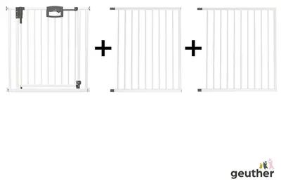 Image de Barrière de sécurité pour portes et escaliers GEUTHER Easylock Plus | 216,5–224,5 cm | Sécurité pour bébés et enfants | Barrière à fixation par serrage sans perçage | Métal | e