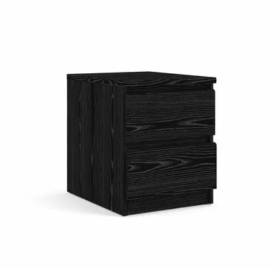 Produktbild von Nada Nachttisch 2 Schubladen schwarz Esche.
