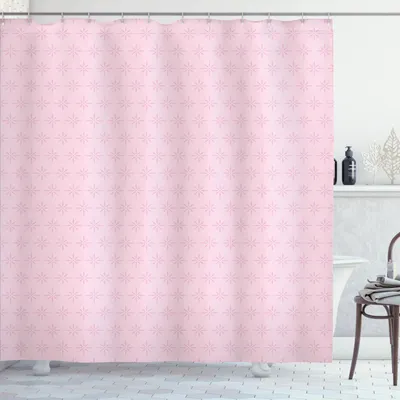 Immagine prodotto di ABAKUHAUS Tenda da doccia geometrica, tema dell'amore, composizione floreale vintage, stampa astratta semplificata con scene naturali, 175 x 220 cm, rosa chiaro