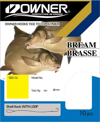 Produktbild von Owner Brasse gunsmoke RL-340 70cm - 10 gebundene Angelhaken, Gr./Durchmesser/Tragkraft:Gr. 6 / 0.22mm / 4.7kg
