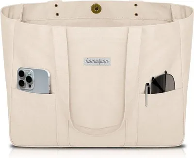Produktbild von Große Einkaufstasche Damen Schultertasche Laptopfach Stoff