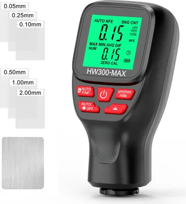 Obrázok produktu pre Digitálny merač hrúbky povlaku 0-2000 µm s LCD displejom a kalibračnou funkciou