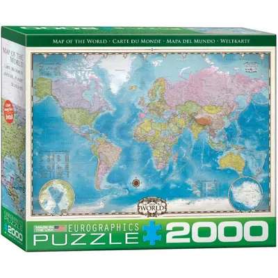 Obrázek produktu pro EUROGRAPHICS Puzzle Mapa světa 2000 dílků