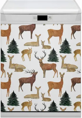 Produktbild von Magnet Folie für Geschirrspüler Magnete  Geschirrspüle Magnet für Spülmaschine 60x70 cm Nachbildung - Wildhirsch