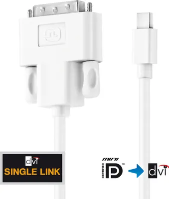 Obrázok produktu pre PureLink® – prepojovací kábel Mini DisplayPort na DVI (MiniDP/DVI)