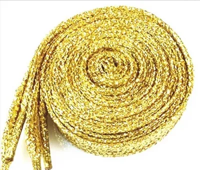 Produktbild von Jumada's - Glitzer-Schnürsenkel - Schnürsenkel - Sneakerlaces - Schnürsenkel - Schnürsenkel - Flach - 110 cm - Gold