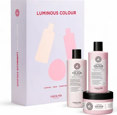 Obrázek produktu pro Maria Nila Luminours Colour Holiday Box - Šampon 350 ml + Kondicionér 300 ml + Maska 250 ml